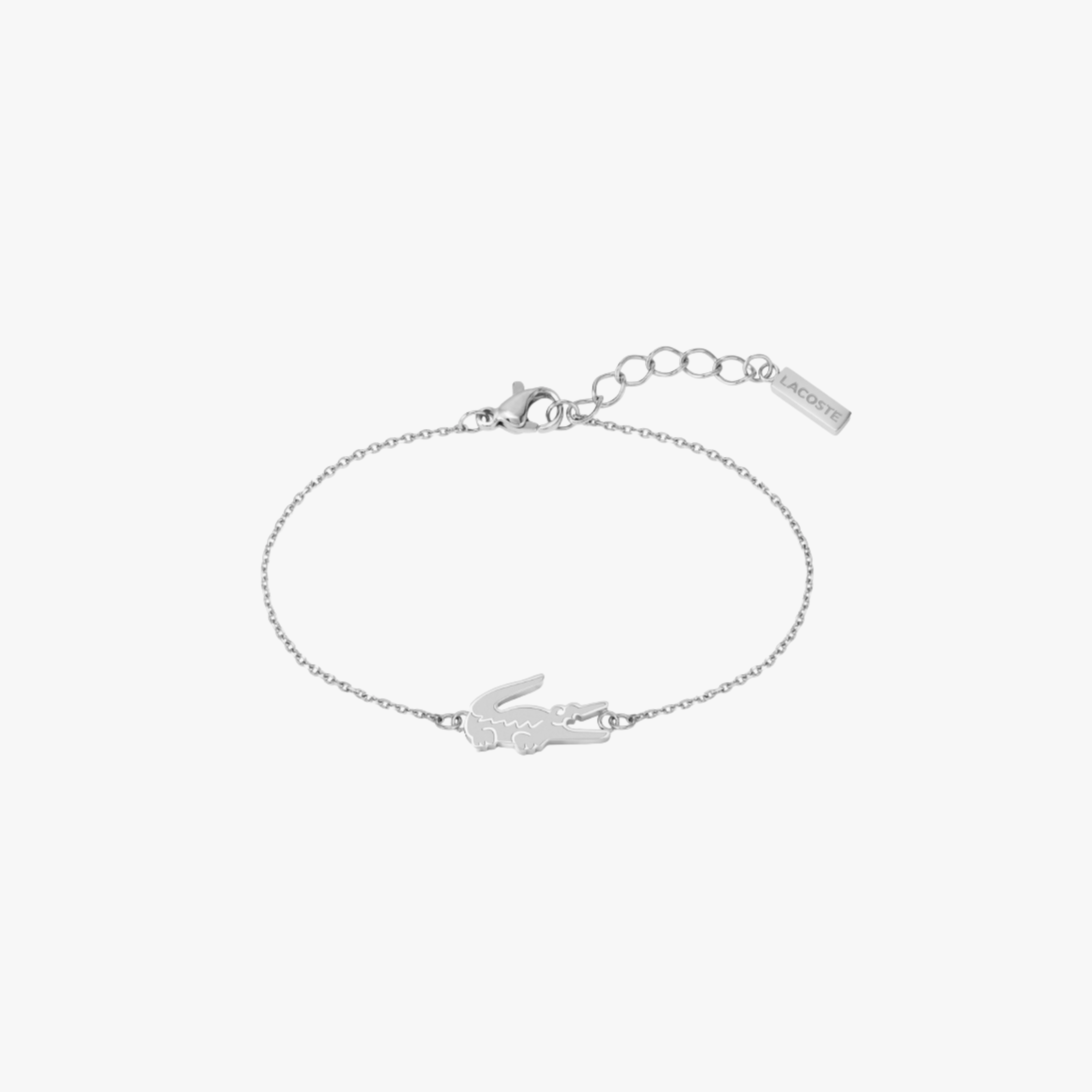 (STOCK) Pulsera Crocodile Plateado
