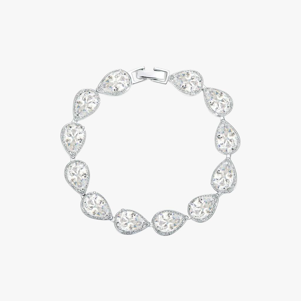 Pulsera Teardrop Plateada
