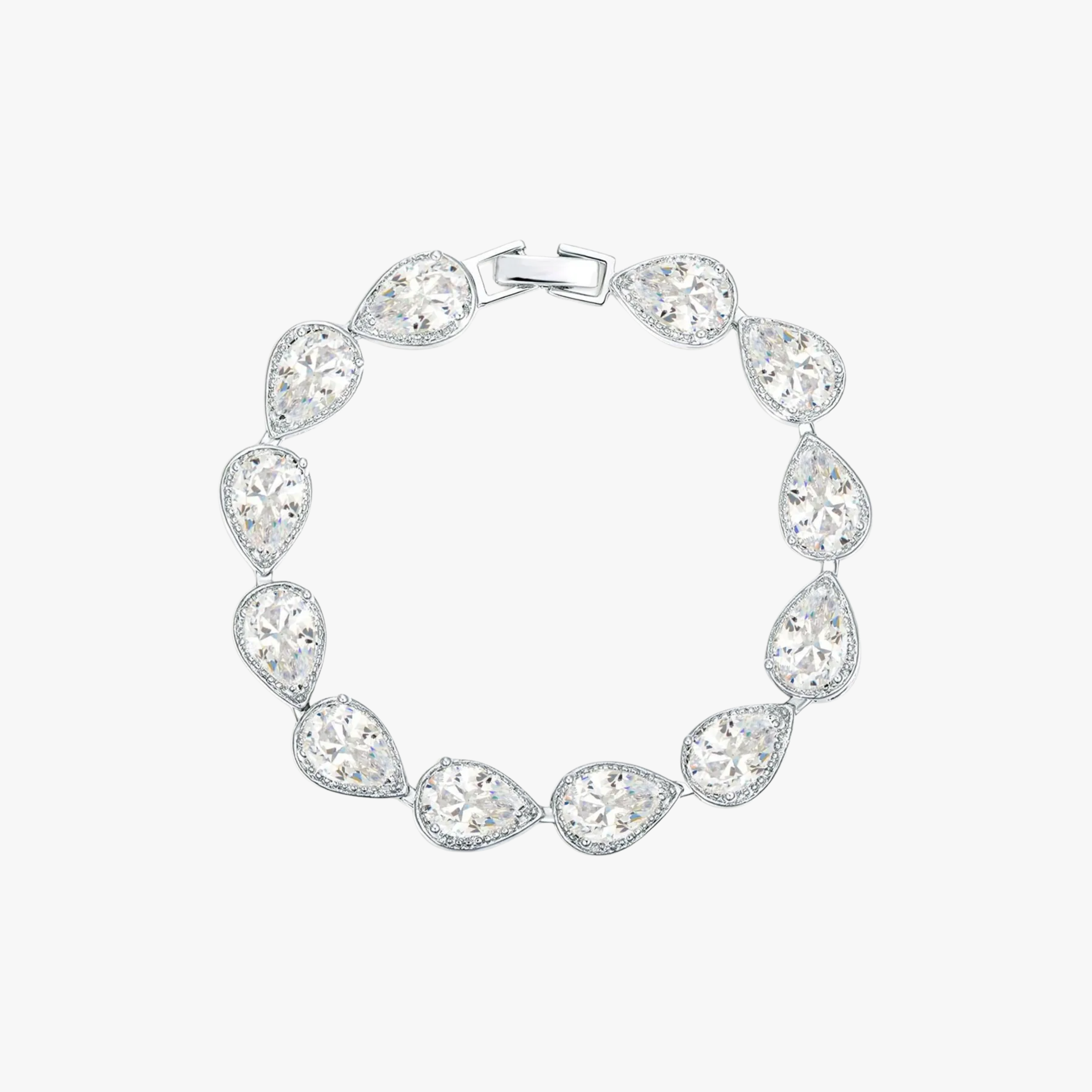 Pulsera Teardrop Plateada